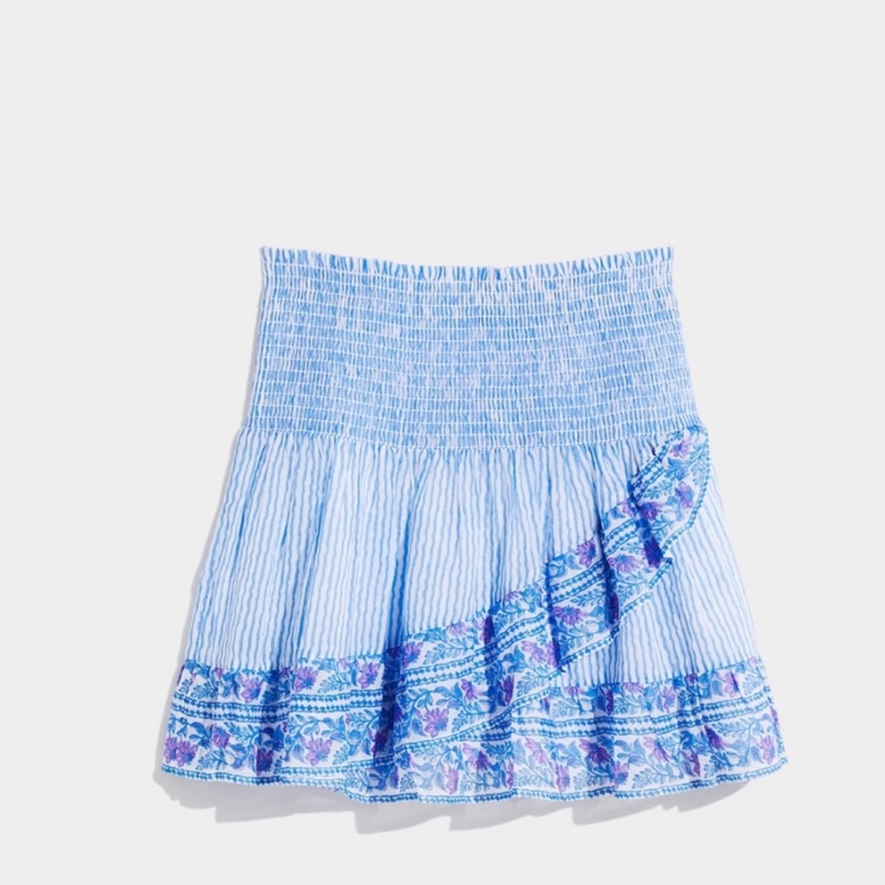 NWOT Vineyard Vines Border Print Smocked Ruffle Skirt XL